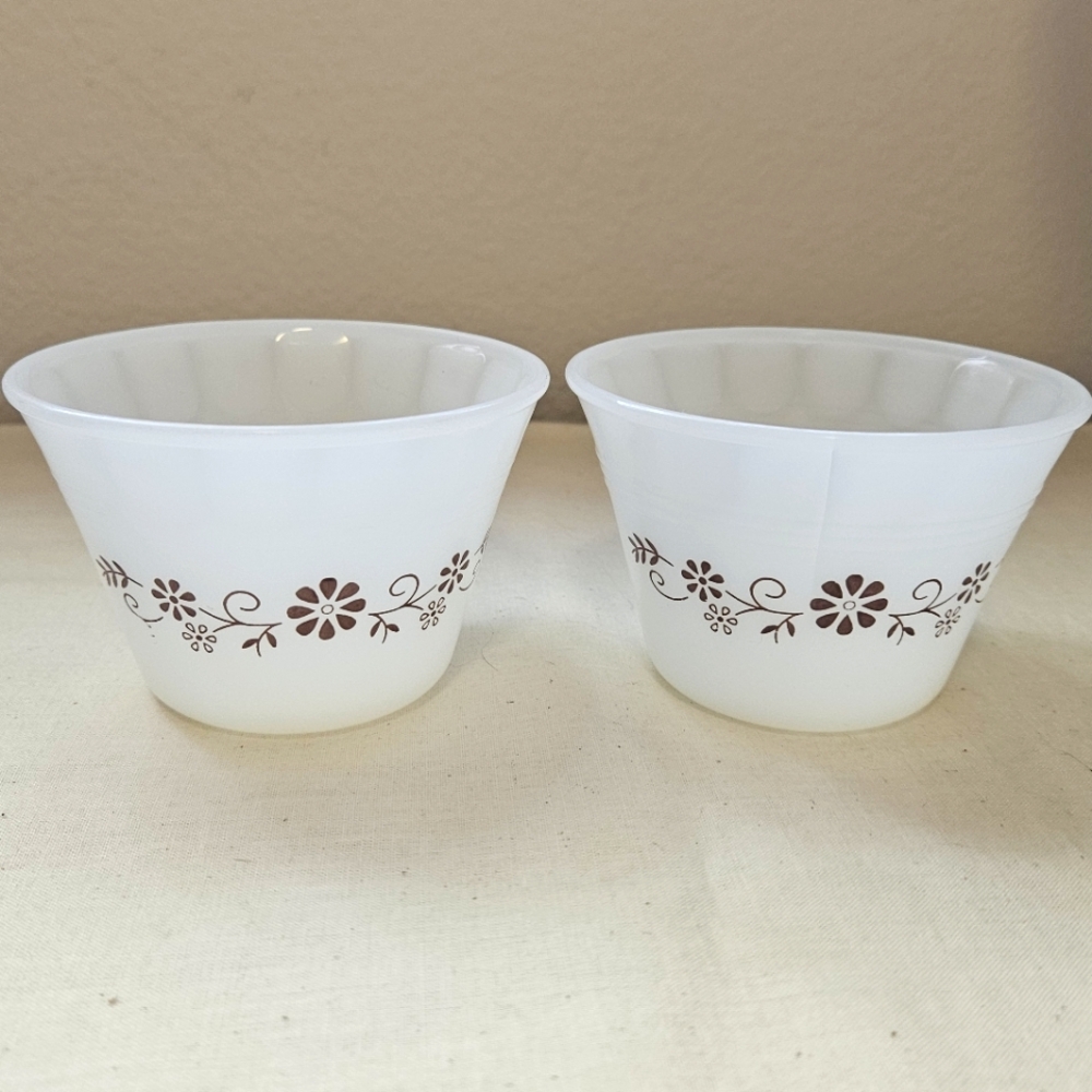 Pair Of Dynaware Ramekins / Custard Cups Pyr-O-Rey